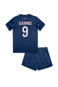 Paris Saint-Germain Goncalo Ramos #9 Babytruitje Thuis tenue Kind 2024-25 Korte Mouw (+ Korte broeken)